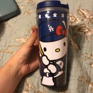 Hello kitty dodgers coffee travel mug